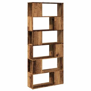 vidaXL B&uuml;cherregal/Raumteiler Altholz-Optik 80x24x186 cm