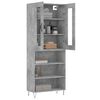 vidaXL Highboard Betongrau 69,5x34x180 cm Holzwerkstoff