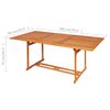 vidaXL 9-tlg. Garten-Essgruppe Massivholz Teak