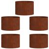 vidaXL Pflanzenring 5 Stk. Rostig 30 x 30 x 20 cm Wetterfeststahl
