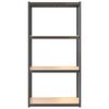 vidaXL Regale mit 4 B&ouml;den 4 Stk. Anthrazit Stahl & Holzwerkstoff