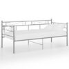 vidaXL Schlafsofa Bettgestell Grau Metall 90x200 cm