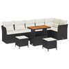 vidaXL Gartensofa-set 9 pcs Schwarz Poly-Rattan
