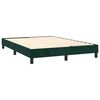 vidaXL Boxspringbett mit Matratze Dunkelgr&uuml;n 140x200 cm Samt