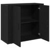vidaXL Sideboard Schwarz Eichen-Optik 80 x 33 x 70 cm Holzwerkstoff