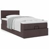 vidaXL Ottoman-Bett mit Matratze Dunkelbraun 90x190 cm Stoff