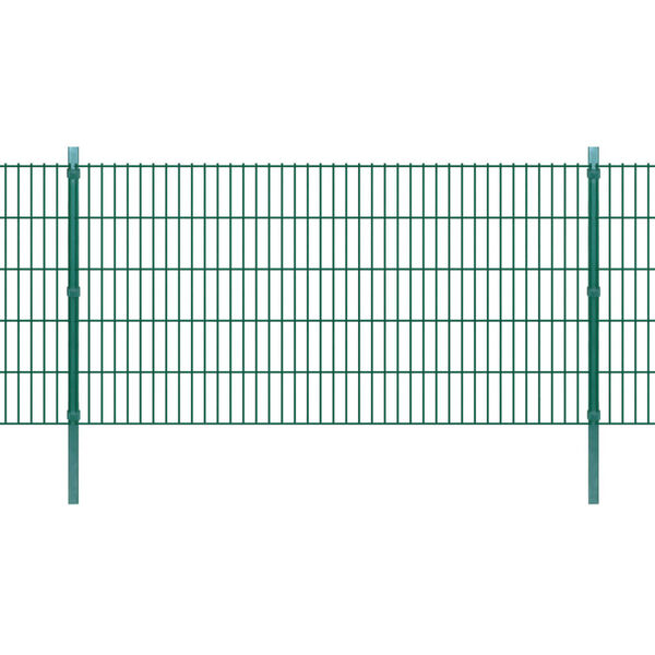 vidaXL Zaunpfosten 20 Stk. Gr&uuml;n 150 cm Verzinkter Stahl