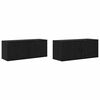 vidaXL Wand-TV-Schrank Set 2 stk. Schwarz Eichen-Optik Holzwerkstoff