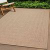vidaXL Teppich ZIZUR Beige 240x240 cm Jute-Optik Indoor und Outdoor