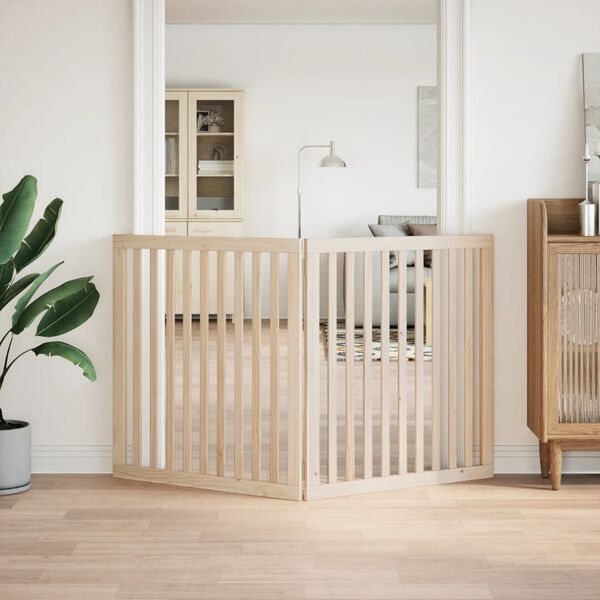 vidaXL 2-tlg. Hundetor Faltbar 160 cm Pappelholz