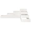 vidaXL Pflanzentreppe 4 Stufen 106x104,5x36 cm Wei&szlig; Massivholz Kiefer