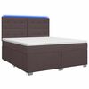 vidaXL Boxspringbett mit Matratze Dunkelbraun 160 x 200 cm Stoff