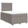 vidaXL Boxspringbett mit Matratze Taupe 120x190 cm Stoff