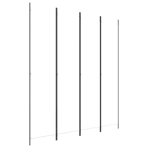 vidaXL 4-tlg. Paravent Wei&szlig; 200x220 cm Stoff