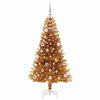 vidaXL Weihnachtsbaum mit 150 LEDs mit Ständer Gold 150 cm Haustier