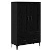 vidaXL Highboard Schwarz Eichen-Optik 70 x 31 x 115 cm Holzwerkstoff