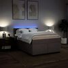 vidaXL Boxspringbett mit Matratze Taupe 140x190 cm Stoff