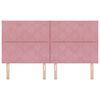 vidaXL Kopfteil mit Kopfteil Rosa 180 cm Samt