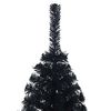 vidaXL K&uuml;nstlicher vorbeleuchteter Weihnachtsbaum Schwarz 150 cm PVC