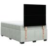 vidaXL Boxspringbett mit Matratze Hellgrau 120x190 cm Samt