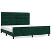 vidaXL Bettgestell ohne Matratze Dunkelgr&uuml;n 160x200 cm Samt