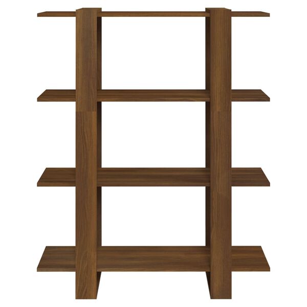 vidaXL B&uuml;cherregal/Raumteiler Braun Eichen-Optik 100&times;30&times;123,5 cm
