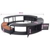 vidaXL Whirlpool-Umrandung Schwarz Poly-Rattan