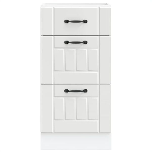 vidaXL Küchen-Unterschrank Lucca Weiß Holzwerkstoff