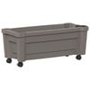 vidaXL Calypso Blumentopf mit R&auml;dern PP Grau