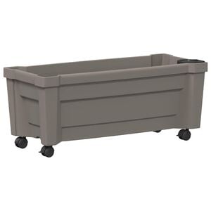 vidaXL Calypso Blumentopf mit R&auml;dern PP Grau