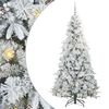 vidaXL K&uuml;nstlicher klappbarer Weihnachtsbaum Wei&szlig; 210 cm PE und PVC