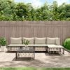 vidaXL 6-tlg. Garten-Lounge-Set mit Kissen Anthrazit Poly Rattan