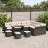 vidaXL Gartensofa-set 13 pcs Schwarz Poly-Rattan