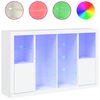 vidaXL Sideboards mit LED-Leuchten 3 Stk. Wei&szlig; Holzwerkstoff