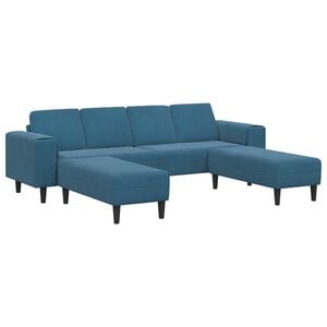 vidaXL Wohnzimmer Couch 3 pcs Blau