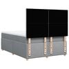 vidaXL Boxspringbett mit Matratze Hellgrau 140x200 cm Stoff
