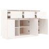 vidaXL Sideboard Wei&szlig; 110x36x75 cm Massivholz Kiefer