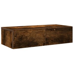 vidaXL Wandregal mit Schubladen R&auml;uchereiche 60x26,5x15 cm