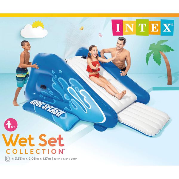Intex Wasserrutsche Aufblasbar Kool Splash Blau