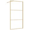 vidaXL Duschwand f&uuml;r Begehbare Dusche ESG Klarglas Golden 100x195cm