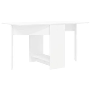 vidaXL Esstisch 138 x 70 x 73,5 cm Holzwerkstoff Wei&szlig; Rechtwinklig