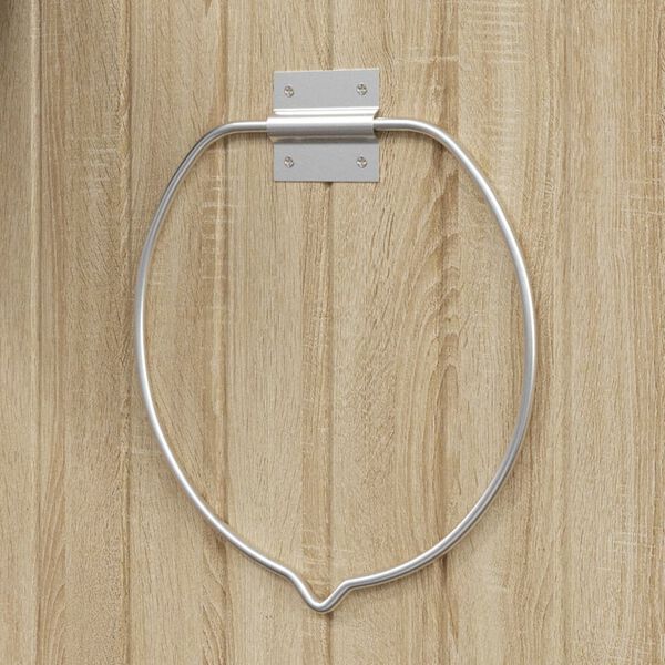 vidaXL Eimerhalter Wandmontage Silbern Stahl