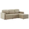 vidaXL Modulares 3-Sitzer Schlafsofa Cappuccino-Braun Kunstleder