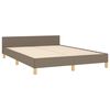 vidaXL Bettgestell ohne Matratze Taupe 140x190 cm Stoff
