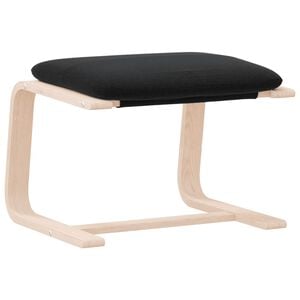 vidaXL Fu&szlig;hocker Schwarz 51x41x40 cm Stoff