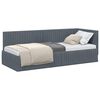 vidaXL Eckbettgestell Dunkelgrau 80 x 200 cm Samt