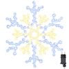 vidaXL Weihnachts Schneeflocke Warmes Wei&szlig; 56 x 49 x 0,7 cm PVC