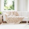 vidaXL Kunstfell Kaninchenfell Decke Beige 150 x 220 cm Polyester