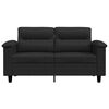 vidaXL 2-Sitzer-Sofa Schwarz 120 cm Mikrofasergewebe