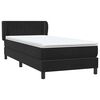 vidaXL Boxspringbett mit Matratze Schwarz 90x220 cm Samt